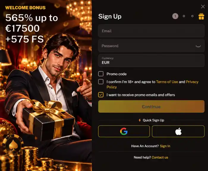 wildroyal casino sign up